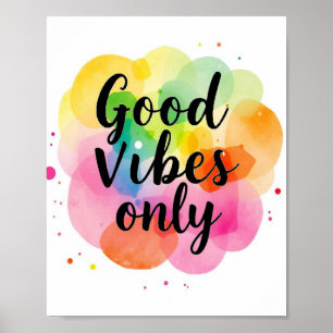 Endast bra vikas Vattenfärg Poster