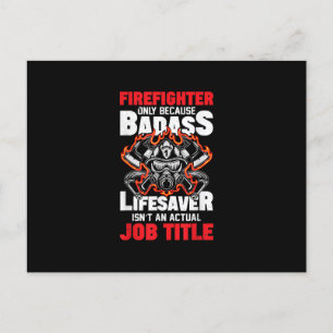 Endast brandman för Badass Lifesaver Helg Vykort