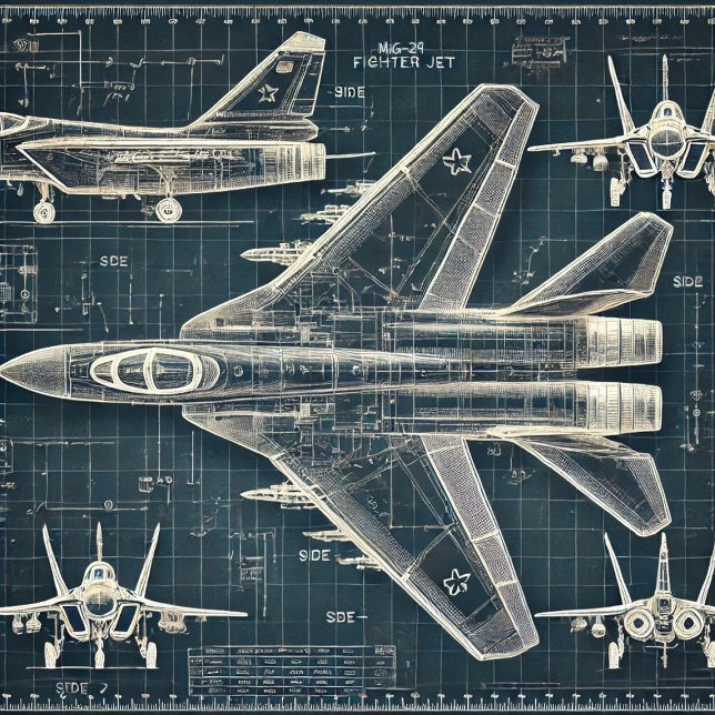 Endast bränslekaffe jet Mugg (Mig 29 Blueprint)