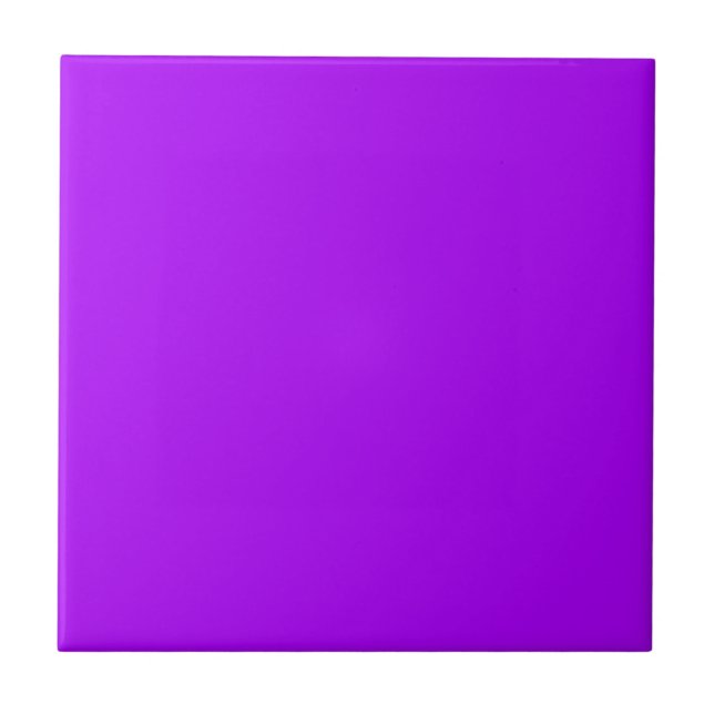 Endast Bright Lila Fuchsia Neon Lila Färg Kakelplatta (Framsidan)