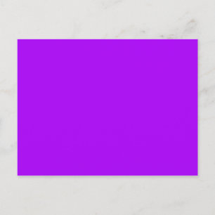 Endast Bright Lila Fuchsia Neon Lila Färg Vykort