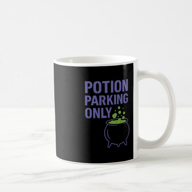Endast CAuldron-grafik för Halloween-polering Kaffemugg (Höger)