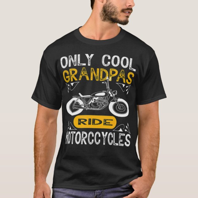 Endast Coola Grandpas Ride illustration animal lov T Shirt (Framsida)