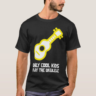 Endast Coola Kids spelar Ukulele för Uke Player T Shirt