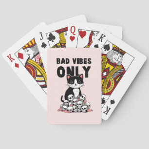 Endast dåliga vibes - Katt & Döskallar Casinokort