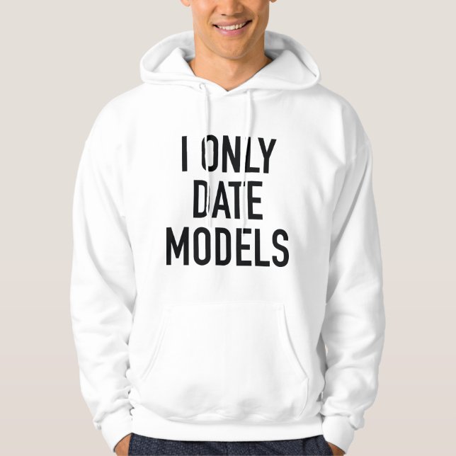 Endast datummodeller hoodie (Framsida)