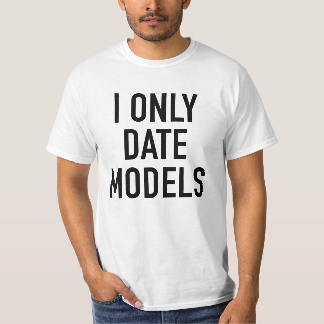 Endast datummodeller t shirt (Framsida)