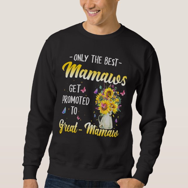 Endast de bästa mamaws befordras till Underbar Mam Lång Ärmad Tröja (Framsida)