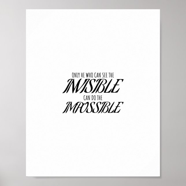 Endast den som kan se osynlig kan göra det poster (Framsidan)