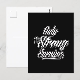 Endast den starka Överlever motiv inspiration Vykort