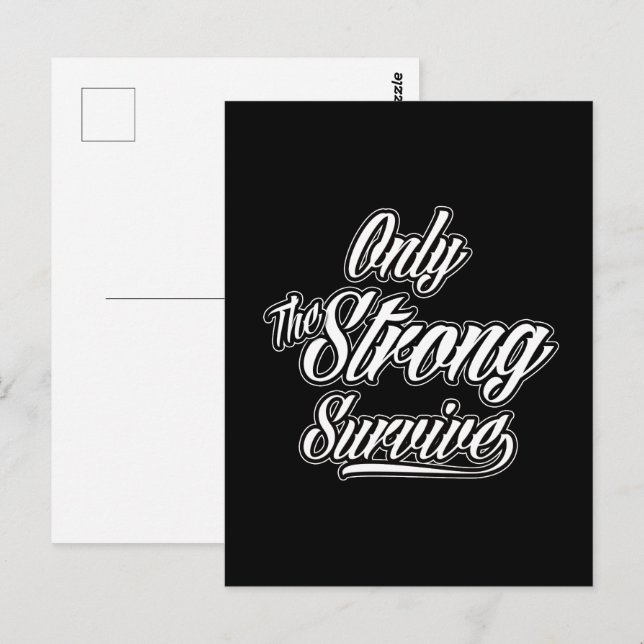 Endast den starka Överlever motiv inspiration Vykort (Fram/baksida)