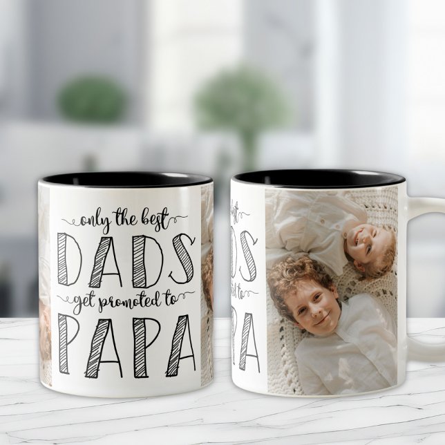 Endast det bästa Papporna befordras till Pappa Två-Tonad Mugg (Skapare uppladdad)