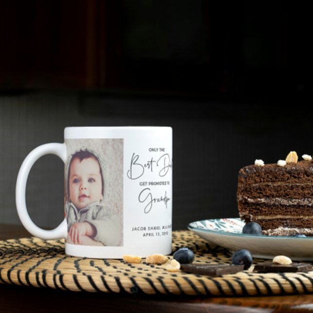 Endast det bästa Papporna kan befordras till Grand Kaffemugg (Easily personalize this photo collage mug for a Father's Day gift he'll treasure)