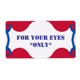 ENDAST DITT ÖGON-Etikett Fraktsedel