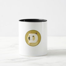 Endast Dogecoin Hund Logotyp Image Mugg