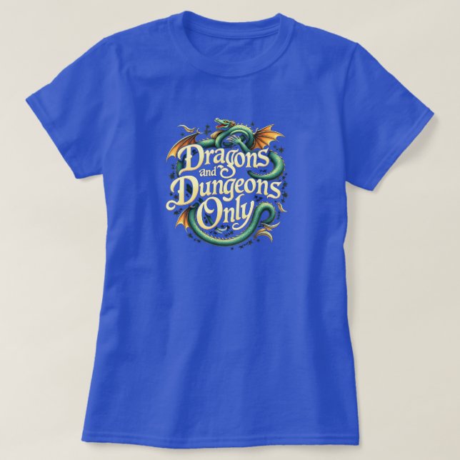 ENDAST DRAGON OCH DUNGEONER T SHIRT (Design framsida)