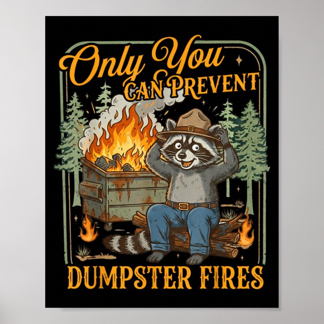 Endast du kan förhindra soptröskebränder rolig tvä poster (Framsidan)
