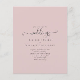 Endast elegant budget, monokrom  Rosa Flygblad