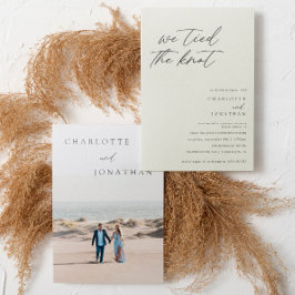 Endast Elopement Bröllop för klassisk Elegant Inbjudningar