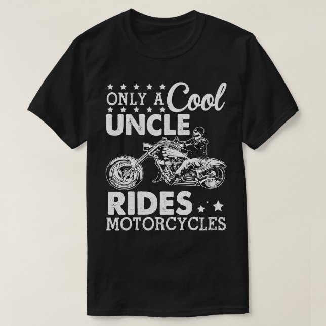 Endast en Coola Farbror Rides Motorcyklar Lycklig  T Shirt (Design framsida)