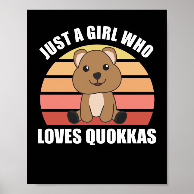 Endast en flicka Kärlek Quokka - Sweet Quokka Poster (Framsidan)