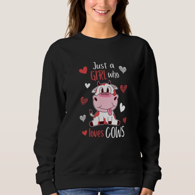 Endast en flicka som Kärlek Cows Village Child T Shirt (Framsida)