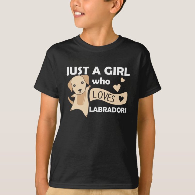 Endast en Girl Labradors Kärlek Sweet Hund T Shirt (Framsida)