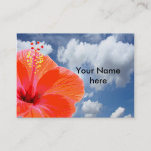 Endast en Hibiscus-Blommar + text och idéer Visitkort