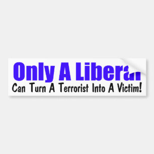 Endast en liberal person bildekal