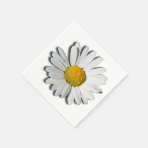 Endast en marguerit-Blommar + din text och dina id Pappersservett