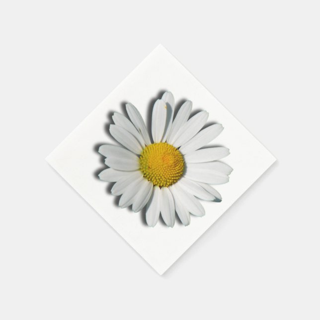 Endast en marguerit-Blommar + din text och dina id Pappersservett (Hörn)