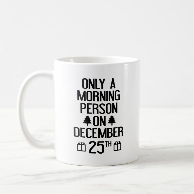 Endast en morgon-person den 25 december kaffe Mugg (Vänster)