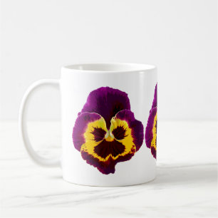Endast en Pansy-Blommar + din text och dina idéer Kaffemugg
