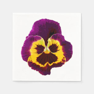 Endast en Pansy-Blommar + din text och dina idéer Pappersservett