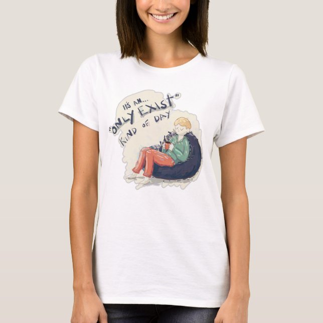 Endast existerar på dagen t shirt (Framsida)