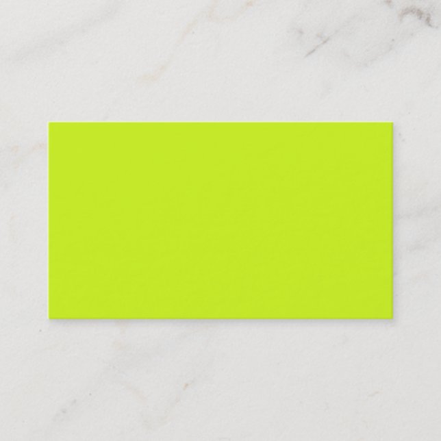 Endast färg 2 Neon Gult Grönt Visual Verktyg Färg Visitkort (Framsida)