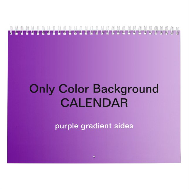 Endast Färg-bakgrundskalender - Lila övertoningar Kalender (Omslag)