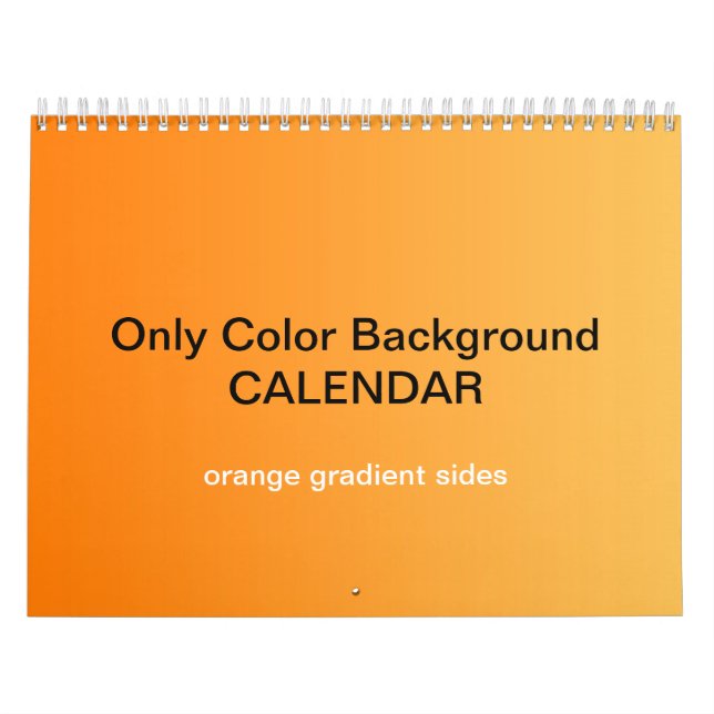 Endast Färg-bakgrundskalender - Orangens övertonin Kalender (Omslag)
