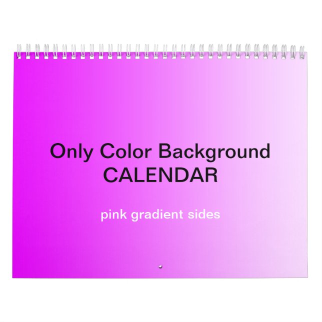 Endast Färg-bakgrundskalender - Rosa övertoningar Kalender (Omslag)