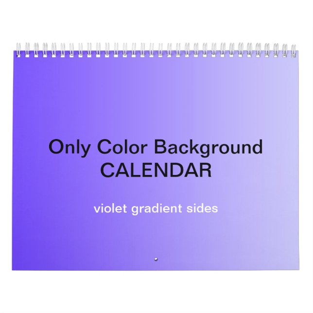 Endast Färg-bakgrundskalender - violetta övertonin Kalender (Omslag)