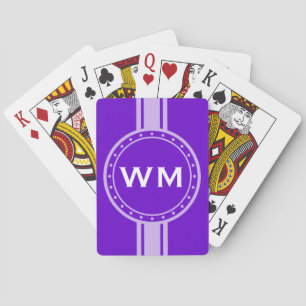 ENDAST FÄRG / BUTTON BANNER vit + monogram Kortlek