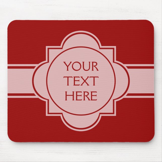 ENDAST FÄRG / BUTTON BANNER, vitt + din text Musmatta (Framsidan)