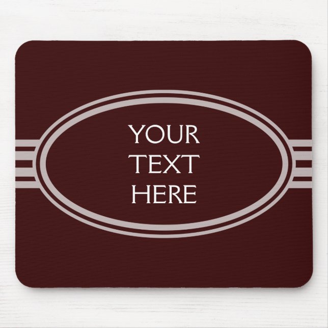 ENDAST FÄRG / BUTTON BANNER, vitt + din text Musmatta (Framsidan)