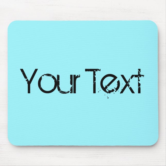 ENDAST FÄRG / cyan + din text Musmatta (Framsidan)