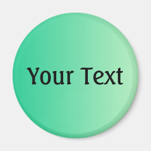ENDAST FÄRG gradienter havsgrön + din text Magnet