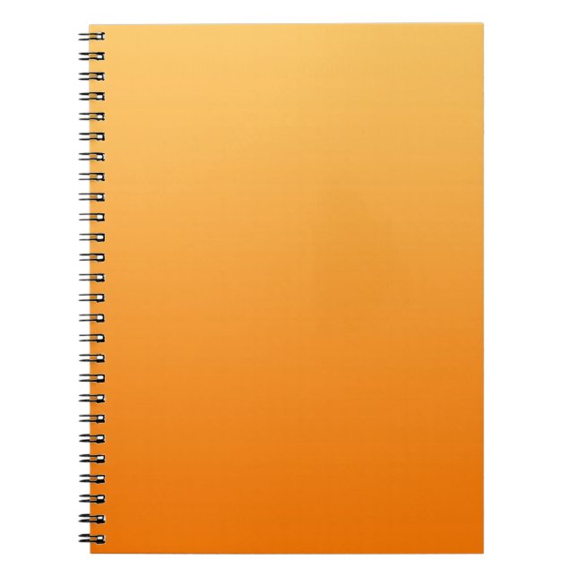 ENDAST FÄRG gradienter - orange Anteckningsbok Med Spiral (Framsidan)