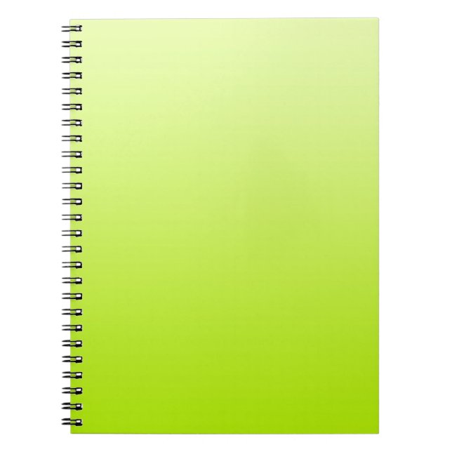 ENDAST FÄRG gradienter - vårgrön Anteckningsbok Med Spiral (Framsidan)