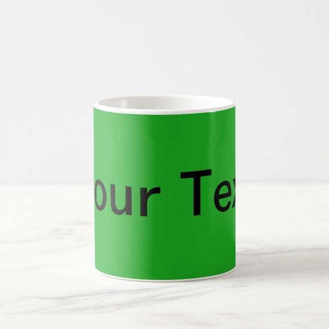 ENDAST FÄRG / grönt + text Kaffemugg (Center)