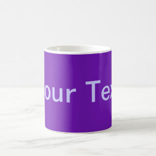 ENDAST FÄRG / lila + din text Kaffemugg