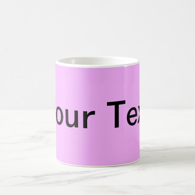 ENDAST FÄRG / ljust rosa + din text Kaffemugg (Center)